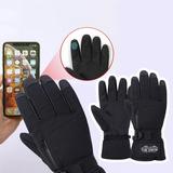 Sehao Gloves Men s Ski Gloves Warm Winter Windproof And Ski Sports Contact Screen Gloves Home & Garden Black M