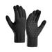 Gzea Gloves for Men Workout Men Gloves Winter Reinforced Knitted Wool Cycling Screen Gloves