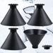 3 Pcs Magical Ice Scrapers for Car Windshield Round Snow Scraper with Funnel Cone-Shaped Car Snow Remover Car Window Scraper for Ice & Snow Car Winter Accessories Gift for Chrismas (Black)