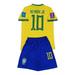 Kid s | Neymar Brazil 22/23 Home Nike Futbol Sports Soccer Jersey & Short *YELLOW-00142*
