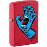 Zippo Lighter: Santa Cruz Skateboards Screaming Hand - Red Matte 81001