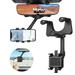 Paddsun Updated Rear View Mirror Phone Holder Rotatable and Retractable Car Phone Holder Universal 360 Degree Rotatable Car Phone Holder Mount for All Mobile Phones and All Car (3 Clamps)