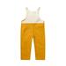 LBECLEY Toddler Boys Girls Denim Patchwork Color Suspenders Sleeveless Romper Jumpsuit with Pocket Baby Bodysuit Pack Yellow Size 80 Yellow Size 80