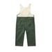 LBECLEY Toddler Boys Girls Denim Patchwork Color Suspenders Sleeveless Romper Jumpsuit with Pocket Baby Bodysuit Pack Green Size 80 Green Size 80