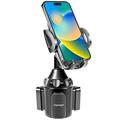 TOPGO Cup Holder Phone Mount Cup Phone Holder for Car [Secure & Stable] Cup Holder Phone Holder Cell Phone Automobile Cradle for iPhone 14 Samsung and More Smart Phone -Black