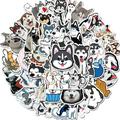 Cute Siberian Husky Dog Stickers (50 PCS) Funny Animal Stickers for Teens Girls Adults Kids - Stickers for Waterbottles Laptop Phone Hydro Flask - Waterproof Vinyl Sticker (Siberian Husky)