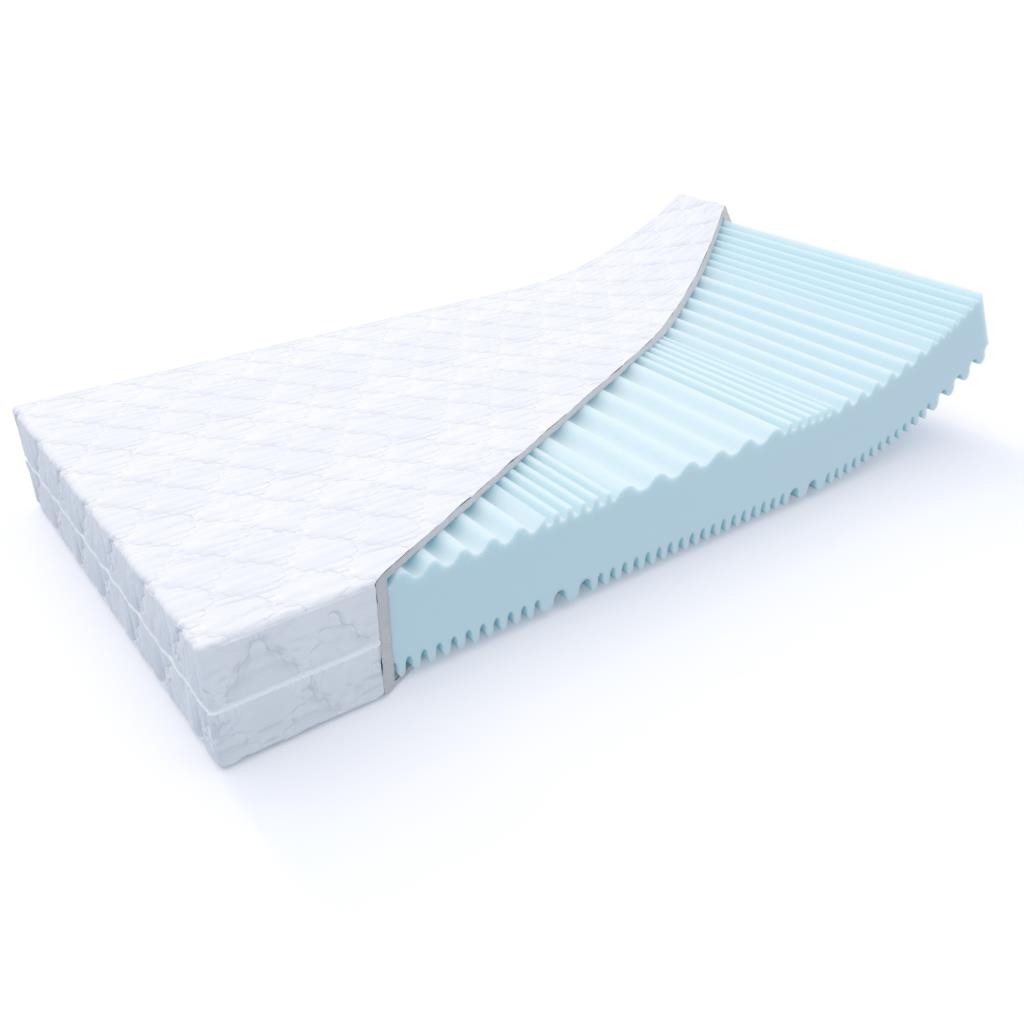 MSS e.K. Aqua Deluxe - 7 Zonen Wellness Kaltschaummatratze Wendematratze 180x80x16 cm H4 / H5