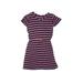 Arizona Jean Company Casual Dress - Mini High Neck Short sleeves: Pink Stripes Dresses - Women's Size 10