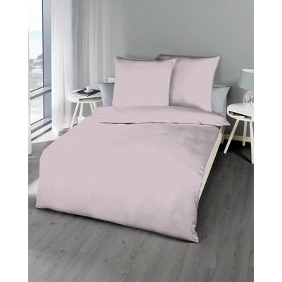 Bettwäsche KAEPPEL "Uni", rosa (rosé), B/L: 140cm x 200cm, , Seersucker, B/L: 70cm x 90cm, Seersucker, Obermaterial: 100% Baumwolle, Bettwäsche, Unifarben Image