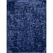 Blue/Navy 96 x 60 x 2 in Area Rug - EXQUISITE RUGS Rectangle Sumo Shag Solid Color Handmade Microfiber/Area Rug in Navy / | Wayfair 5381-5'X8'