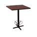 Holland Bar Stool Bar Height Pedestal Dining Table Wood/Metal in Black/Brown | 42 H x 30 W x 30 D in | Wayfair 211-2242BW30SQFTRG