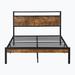 Home Decor 38.87" Steel Bed Frame Metal in Black | 38.87 H x 81.39 W x 53.9 D in | Wayfair DAGEW31183489