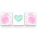 Outside In Art Studio Abstract Pink Rose & Mint Heart, 3-Piece Paper Prints Paper | 10 H x 8 W x 0.063 D in | Wayfair