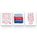Outside In Art Studio Red, White & Blue Inspirational Quote w/ ABC & 123, 3 Pieces Paper Prints Paper in Blue/Red | 10 H x 8 W x 0.063 D in | Wayfair
