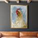 Rosalind Wheeler Chicken Portrait I - Single Picture Frame Print Paper, Solid Wood in Blue/White | 24.5 H x 18.5 W x 1.25 D in | Wayfair