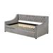 Everly Quinn Twin Tufted Daybed in Gray Upholstered/Velvet, Crystal in Brown/Gray | 39.75 H x 42.65 W x 84.35 D in | Wayfair