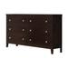 Wildon Home® Hamelin 6 - Drawer 55.85" W Dresser in Cappuccino Wood in Brown | 39.25 H x 55.85 W x 15.65 D in | Wayfair