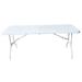 Arlmont & Co. 95.98 L x 30.04 W Outdoor Table in White | Wayfair 613236D0DA574A1092AF3717A008CC8C