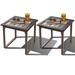 Red Barrel Studio® Amet Square 17.5" L x 17.5" W Outdoor Side Table Metal/Wicker/Rattan in Brown | 17.7 H x 17.5 W x 17.5 D in | Wayfair