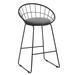 17 Stories Angeline 26" Counter Stool Metal in Black/Gray | 33.5 H x 19.5 W x 17.69 D in | Wayfair 98D2040CB5D4424EB7C060F04E2A0891