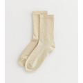 Cream Ribbed Tube Socks New Look