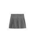 Pleated Wool-Blend Mini Skirt - Grey