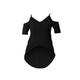 Women's Cut Out Asymmetric Top In Black XXXL Metamorphoza