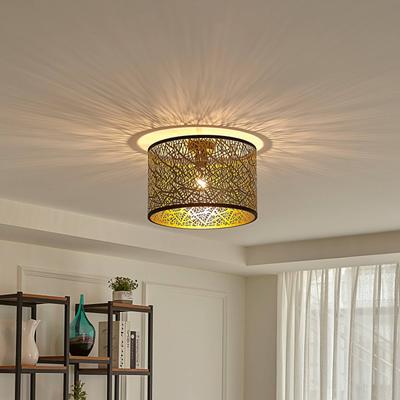 Lindby Deckenleuchte Yonah, goldfarben, Metall, Ø 40 cm, E27 Image