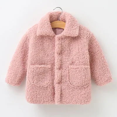 Plüsch Mädchen Jacke Frühling Herbst Halten Warme Oberbekleidung Mode Kleine Prinzessin Weihnachten Mantel Kinder Kleidung 2 3 4 5 6 7 jahre Alt Image