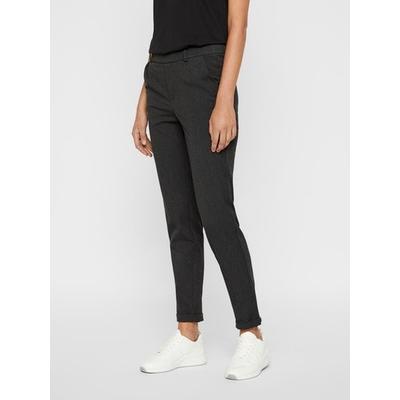 Anzughose VERO MODA "VMMAYA", Damen, Gr. XXL, Länge 30, grau (dunkelgrau melange), Web, Obermaterial: 62% Polyester, 33% Viskose, 5% Elasthan, meliert, feminin, gerade, unten schmal knöchellang, Hosen, hinten mit Gummizugbündchen Image