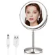 Makeup Mirror With Light Lamp 10x Magnifying Desktop Vanity Mirror Backlit Adjustable Light Standing