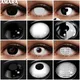 AMARA Cosplay Color Contact Lenses for Eyes Anime Eye Lenses 1Pair White Black Lenses Contact Lens
