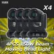 YUER 4Pcs/lot Mini 150W LED Moving Head Light Beam Spot 18 Rotating Prisms Dj Dmx Stage Light Effect