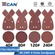 XCAN Sanding Paper 10pcs 40/80/120/240Grit Mouses Sanding Sheets Pad For Black & Deckers Sander 4