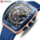 CURREN Brand Fashion Male Wristwatch Luminous Unique Square Design Luxury Quartz Sports Tape Watches