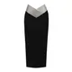 Women Crystal Diamonds White Black Bodycon Midi Bandage Skirt 2023 Designer High Waist Party Club