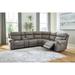 Signature Design by Ashley Starbot Fossil 6-Piece Power Reclining Sectional - 144"W x 131"D x 42"H