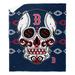 MLB Candy Skull Boston Red Sox Silk Touch Sherpa Throw