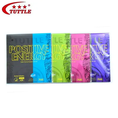 Tuttle-Feuille de caoutchouc de tennis de table à énergie positive couverture colorée ITTF pour