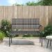Irfora 2-Seater Patio Bench with Cushion Gray Poly Rattan