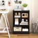 Costway 3-Tier Bookcase Open Multipurpose Display Rack Cabinet with - 19.5'' x 12'' x 29.5'' (L x W x H)