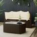 Irfora 3 Piece Patio Set with Cushions Brown Poly Rattan