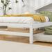 Twin Storage House Bed for kids with Bedside Table, Trundle for Bedroom Limited Spaces, White