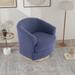Boucle Swivel Accent Arm Chairs Barrel Chairs for Livingroom Modern Club Chairs Lounge Chairs with Swivel Base