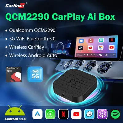 Carlinkit – boîtier CarPlay Portable Ai Android 11 TV QCM2290 sans fil Android Auto pour