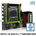 Kit de carte mère ZSUS X99 P4 avec Intel LGA2011-3 Xeon E5 2650 V3 CPU DDR4 16 Go (1x16 Go) 2133