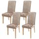 Rosnek 4 Pack Velvet Chair Covers Stretch Dining Chair Covers Chair Protector Slipcovers for Restaurant Hotel Ceremony Brown