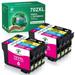 702XL 702 Ink Cartridges Combo Pack Compatible for Epson 702 702XL Ink Cartridges High Yield Compatible with Epson Workforce Pro WF-3720 WF-3730 WF-3733 Printer(2 Black 2 Cyan 2 Magenta 2 Yellow)