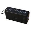 RKZDSR Solar Wireless Bluetooth Speaker with Radio - Outdoor Portable Speaker System with FM Channels USB Drive and Flashlight