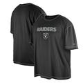 Men's New Era Black Las Vegas Raiders Third Down Big & Tall Puff Print T-Shirt